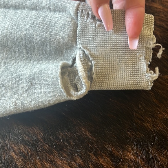 Medium grey distressed rocker  vintage inspired sweatshirt - Picture 3 of 6